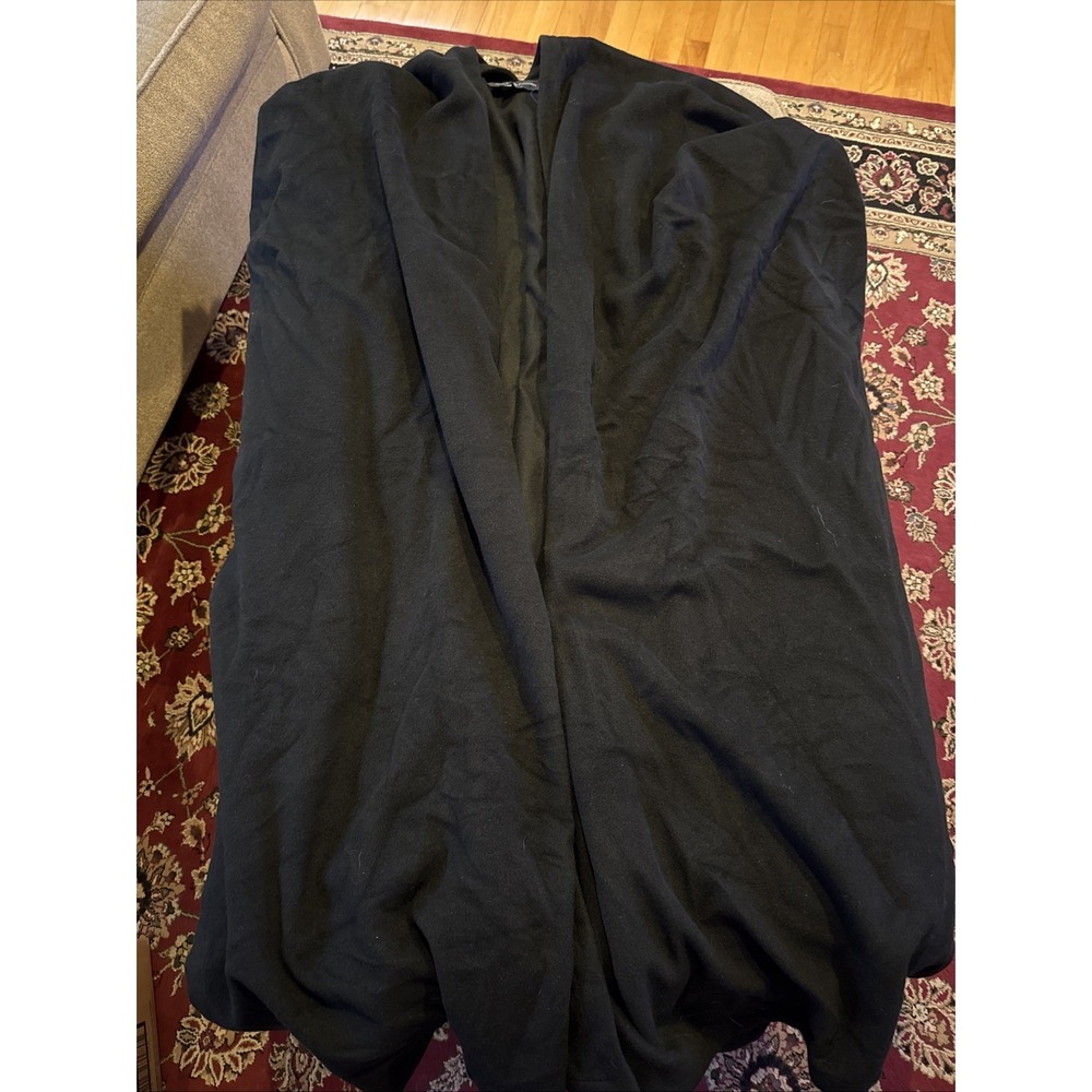 RALPH LAUREN BLACK 100% CASHMERE CAPE THICK LUXURY SHAWL ONE SIZE (TD)
